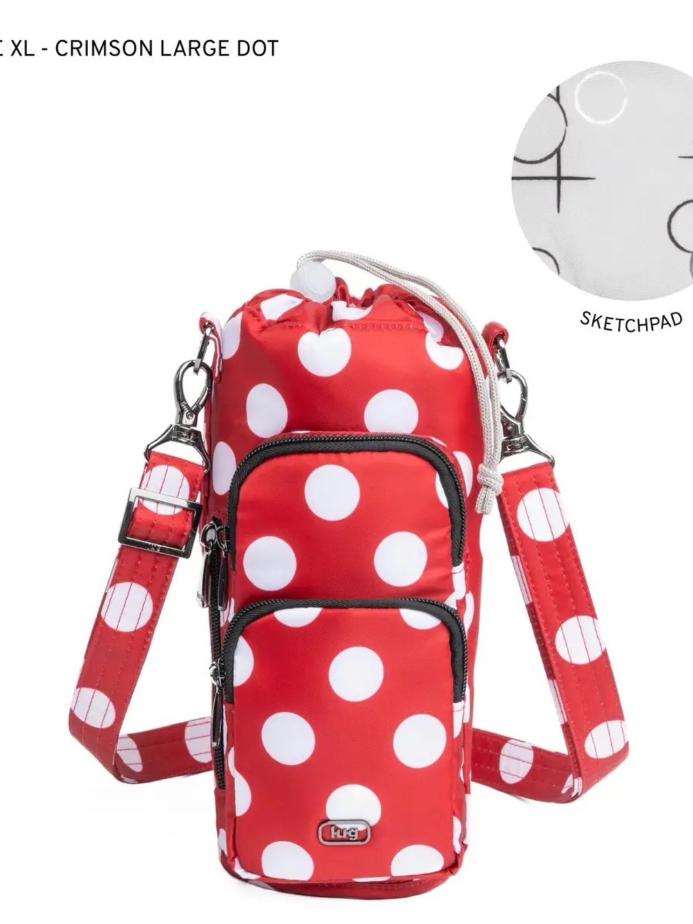 Lug Minnie Polka Dot Crimson Crossbody Bottle Bag - Brand